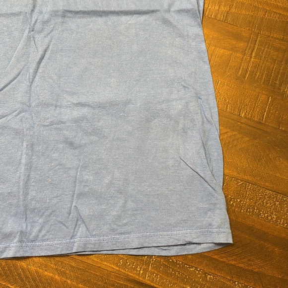 Eighty Eight Graphic Blue Cotton T-Shirt Yellow Smiley Hustle Embroidered LG - Picture 5 of 8